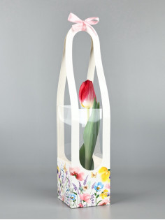 Коробка для цветов складная «Цветы», 10×45×10 см