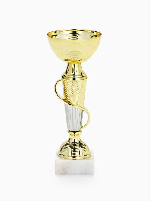Кубок 193F, наградная фигура, золото, подставка мрамор, 18×7×7 см