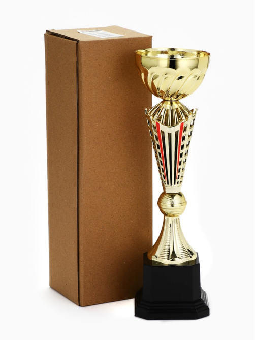 Кубок 189С, наградная фигура, золото, подставка пластик, 27.5×8×8 см