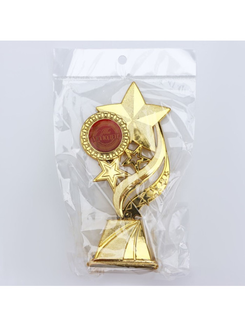 Кубок «Ты молодец», наградная фигура, золото, пластик, 16.5×8 см