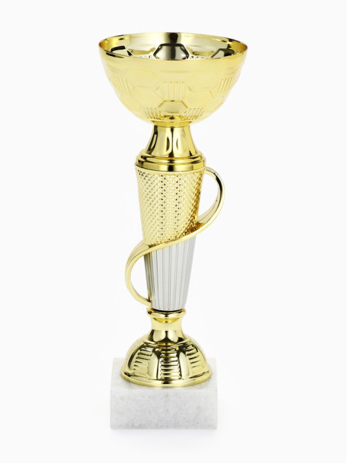Кубок 193F, наградная фигура, золото, подставка мрамор, 18×7×7 см