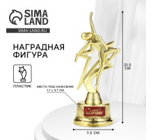 Наградная фигура «Лучший из лучших», золото, пластик, 21.5×7.5 см