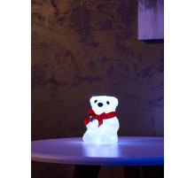 Светодиодная фигура «Медвежонок» 13×10 см, акрил, 20 LED, от батареек ААх2, свечение белое