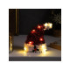 Светодиодная фигура из мишуры «Колпак» 14×10 см, 10 LED, от батареек AG10×3, свечение тёплое белое
