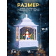 Светодиодная фигура «Снеговик» 5.5×14×19.5 см, от батареек 3хААА, музыка, USB, свечение тёплое белое