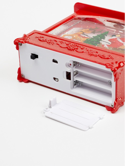 Светодиодная фигура «Упряжка» 5.5×14×19.5 см, от батареек 3хААА, музыка, USB, свечение тёплое белое