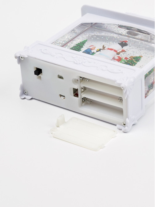 Светодиодная фигура «Снеговик» 5.5×14×19.5 см, от батареек 3хААА, музыка, USB, свечение тёплое белое