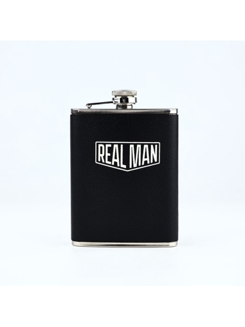 Подарочный набор REAL MAN, фляжка 240 мл, стопки 30 мл × 2 шт., воронка