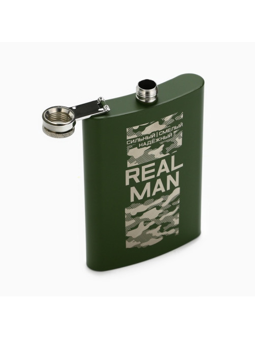 Фляжка REAL MAN, 270 мл, зелёная