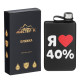 Фляжка «Я люблю 40%», нержавеющая сталь, 270 мл, 9 oz
