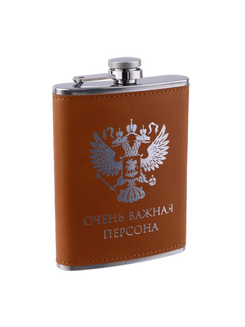 Фляжка «Герб», нержавеющая сталь, 240 мл, 8 oz