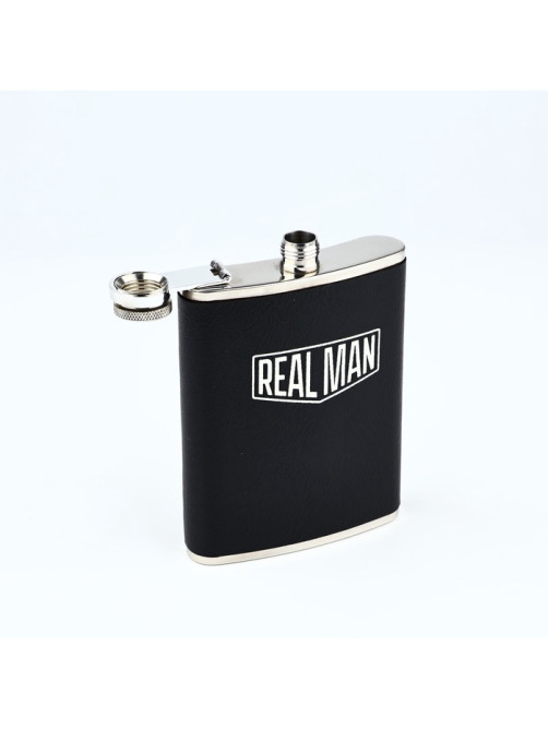 Подарочный набор REAL MAN, фляжка 240 мл, стопки 30 мл × 2 шт., воронка