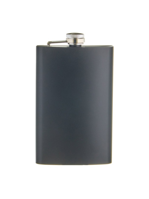 Фляжка для алкоголя Мастер К, 300 мл, 10 oz, армейская, нержавеющая сталь, чёрная