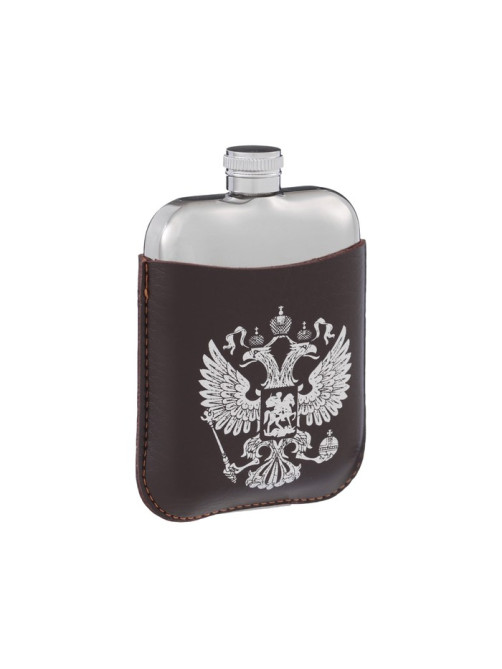 Фляжка «Герб России», нержавеющая сталь, 180 мл, 6 oz