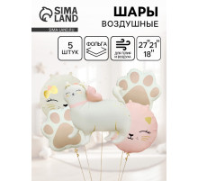 Воздушные шары «Кошечка с бантом», набор 5 шт.