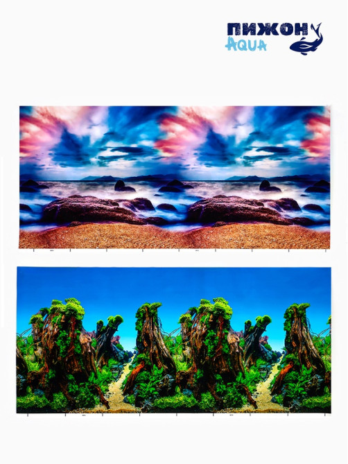 Фон для аквариума и террариума, 40×75 см, двухсторонний