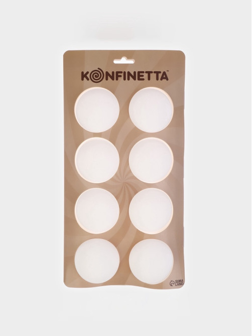 Форма для муссовых десертов и выпечки KONFINETTA «Шарики», 29.7×17.4×3.7 см, 8 ячеек, силикон, белая