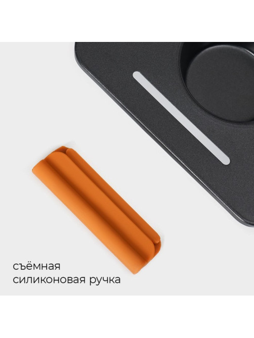 Форма для выпечки Magistro «French Bakery. Круг», 39×26.3×3.4 см, 12 ячеек, антипригарное покрытие, чёрная