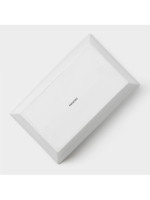Форма для выпечки Magistro White gloss, 1.6 л, 27×17×6.3 см, жаропрочный фарфор, белая