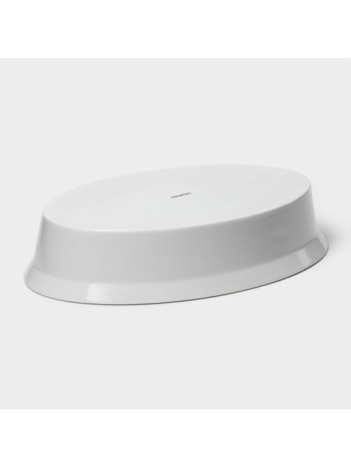 Форма для выпечки Magistro White gloss, 2.5 л, 34×22×6.5 см, жаропрочный фарфор, белая