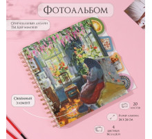 Фотоальбом на спирали 20 листов «Бабушка», объёмный элемент и 4 вкладки, 24×24 см