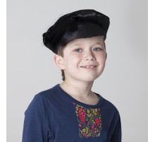 Карнавальный картуз, для мальчика, р. 53–55, чёрный, габардин