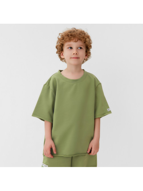 Футболка детская KAFTAN, хаки, размер 34 (122-128 см)