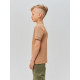 Футболка поло детская MINAKU: Basic line, бежевая, рост 128 см