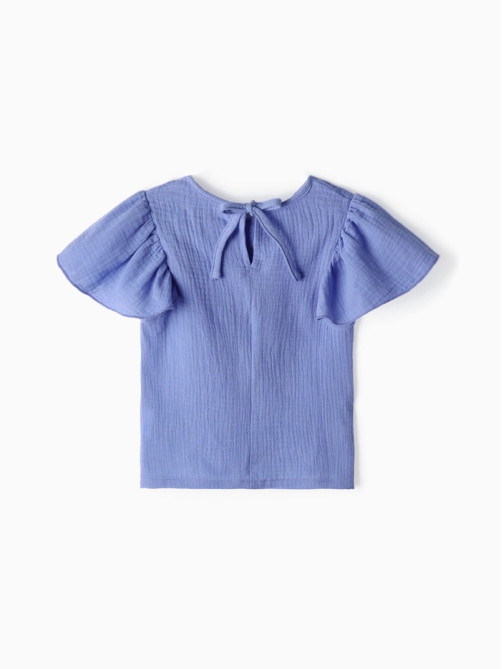 Футболка для девочки из муслина KAFTAN, фиолетовая, рост 128 см