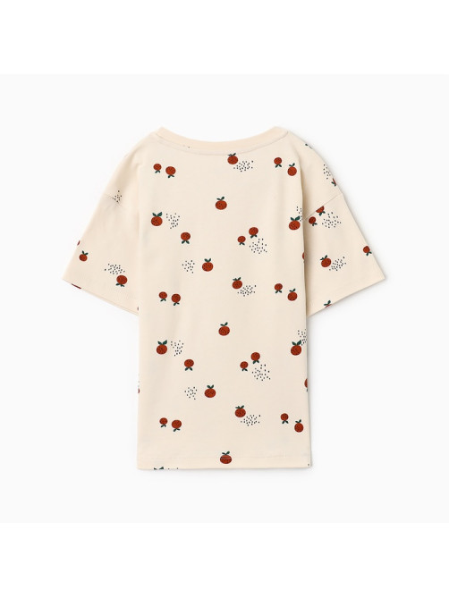 Футболка для девочки KAFTAN: Oranges, бежевая, размер 28 (86-92 см)