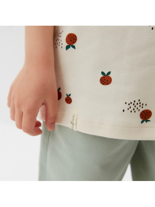 Футболка для девочки KAFTAN: Oranges, бежевая, размер 28 (86-92 см)