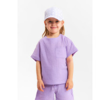 Футболка для девочки из муслина KAFTAN, лиловая, рост 116 см