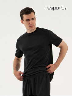 Футболка мужская Resport, бифлекс, размер M (48), чёрная