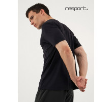Футболка со вставками мужская Resport, бифлекс, размер S (46), чёрная