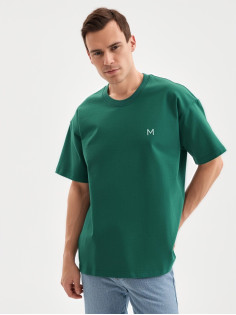 Футболка мужская MINAKU: One Most Brand, размер 46-48, зелёная