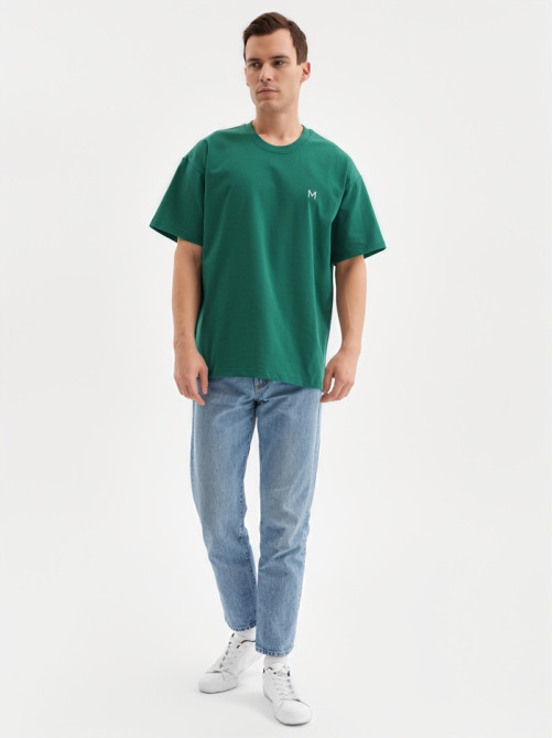 Футболка мужская MINAKU: One Most Brand, размер 46-48, зелёная