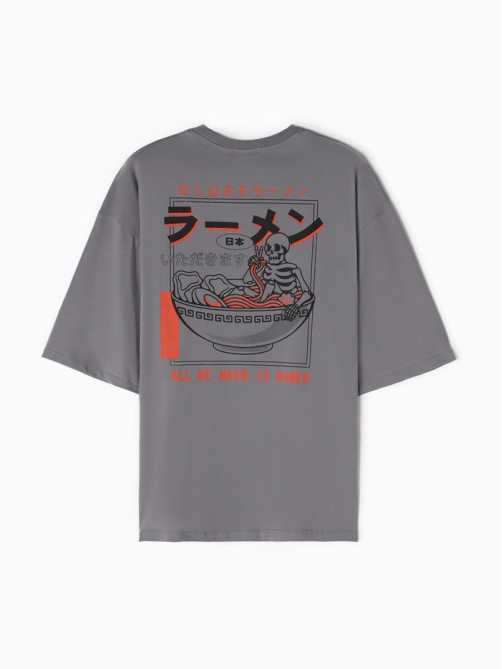 Футболка мужская MIST Ramen, размер 48, серая