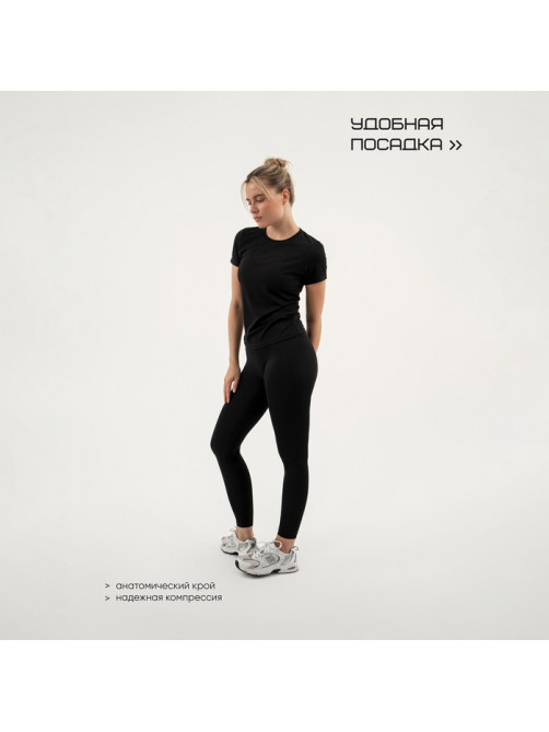Футболка женская Resport, бифлекс, размер 46 (M), чёрная