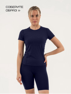 Футболка со вставками женская Resport, бифлекс, размер XS (42), синяя