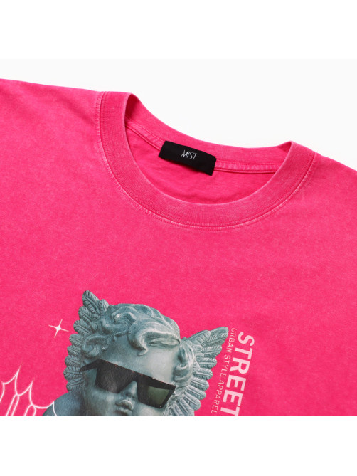 Футболка женская из вареного хлопка MIST Streetwear, розовая, размер 42 (S)