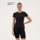 Футболка со вставками женская Resport, бифлекс, размер XL (50), чёрная