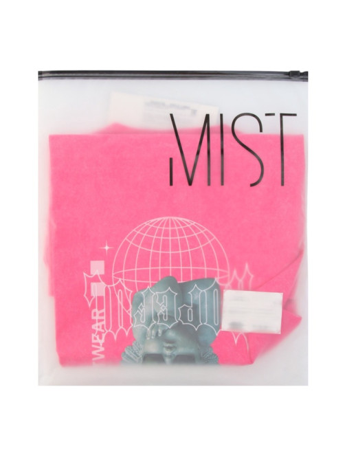 Футболка женская из вареного хлопка MIST Streetwear, розовая, размер 42 (S)