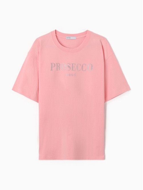 Футболка женская KAFTAN: Prosecco, розовая, размер 44-46