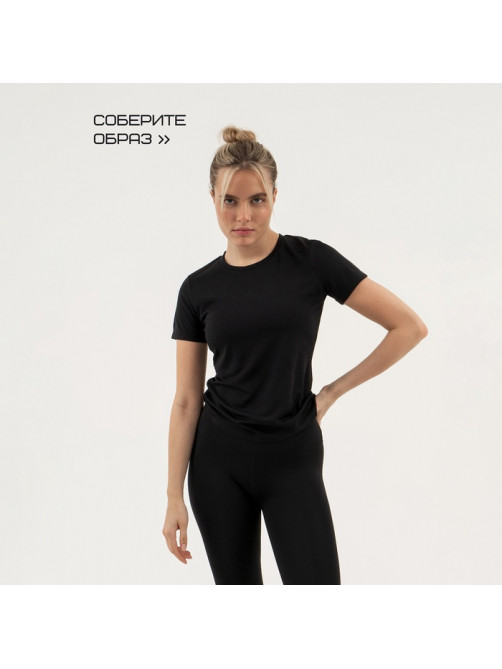 Футболка женская Resport, бифлекс, размер 46 (M), чёрная