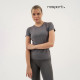 Футболка со вставками женская Resport, бифлекс, размер 46 (M), серая