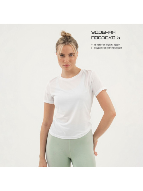 Футболка женская Resport, бифлекс, размер 42 (XS), белая