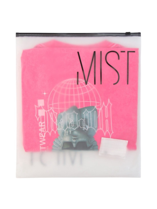 Футболка женская из вареного хлопка MIST Streetwear, розовая, размер 44 (M)