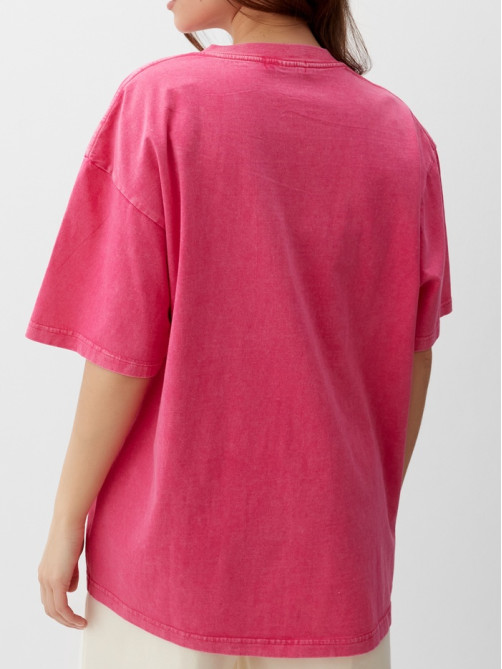 Футболка женская из вареного хлопка Mist Icon, размер 44 (M), розовая