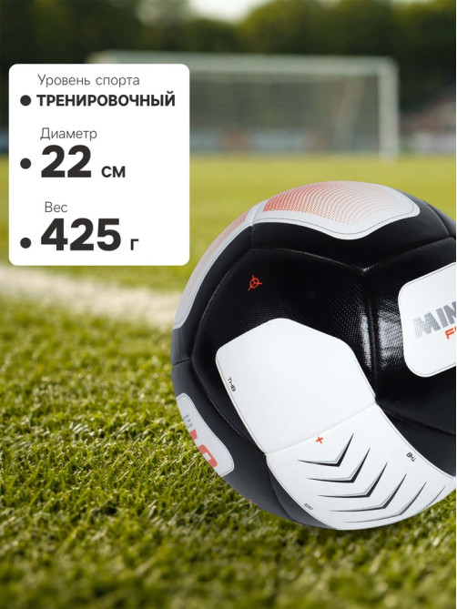 Футбольный мяч Minsa FB500 THB, термосклейка, 12 панелей, размер 5