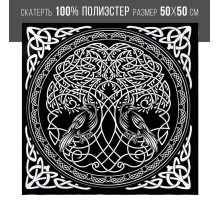Скатерть для гадания «Древо жизни», бархатная, 50×50 см